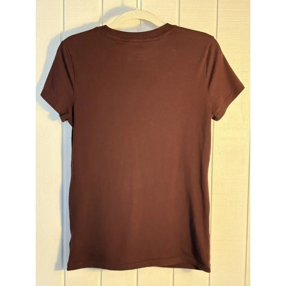 Aeropostale Women's M Burgundy California Los Angeles 1987 Graphic Tee